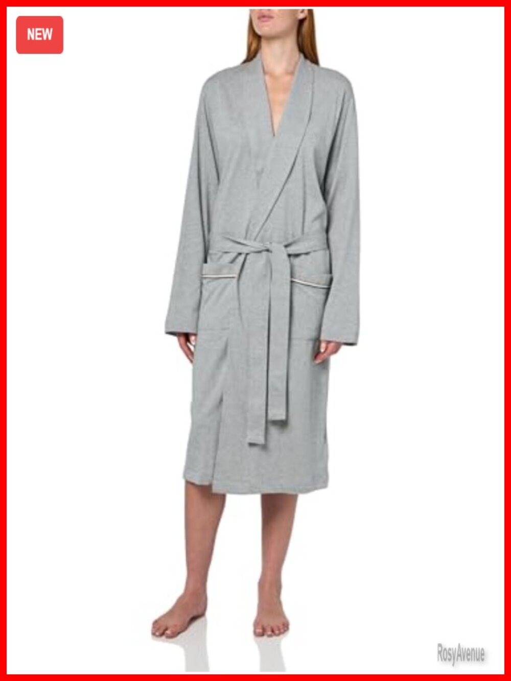 Shawl Collar Cotton Robe Classic Fit Bathrobe Sleepwear